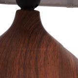 Libra Interiors Ashford Wood Effect Ceramic Table Lamp - Brown