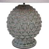Libra Interiors Verona Glazed Ceramic Table Lamp - Green