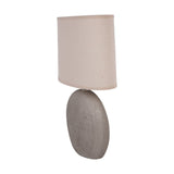 Libra Interiors Lunara Textured Ceramic Table Lamp - Grey