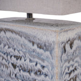 Libra Interiors Sereno Square Ceramic Lamp - Grey