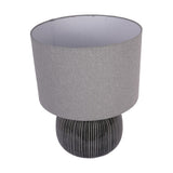 Libra Interiors Bruno Ceramic Table Lamp - Charcoal