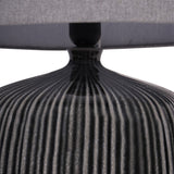 Libra Interiors Bruno Ceramic Table Lamp - Charcoal