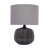 Libra Interiors Bruno Ceramic Table Lamp - Charcoal