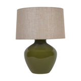 Libra Interiors Aubrey Ceramic Table Lamp - Green