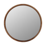 Libra Interiors Tilburg Round Wood Mirror - Brown