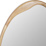 Libra Interiors Hague Oval Wood Mirror - Natural