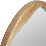 Libra Interiors Hague Oval Wood Mirror - Natural