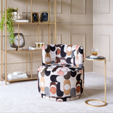 Libra Interiors Iota Accent Table - Black Marble & Gold