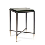 Libra Interiors Stella Square Glass Top Side Table