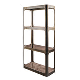 Libra Interiors Thorpe II Marble & Metal Shelving Unit - Smoked Bronze
