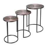 Libra Interiors Tambora Set of 3 Metal Tables