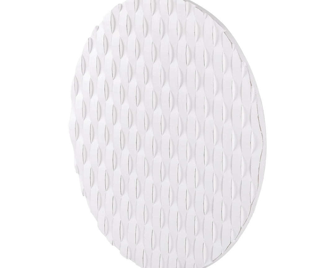 Libra Interiors White Woven Geometric Wall Art