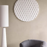 Libra Interiors White Woven Geometric Wall Art