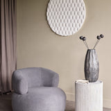 Libra Interiors White Woven Geometric Wall Art