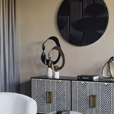 Libra Interiors Geometric Echoes Wall Art - Black