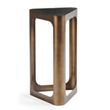 Libra Interiors Thorpe Triangular Accent Table - Smoked Bronze