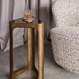 Libra Interiors Thorpe Triangular Accent Table - Smoked Bronze
