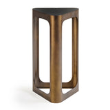 Libra Interiors Thorpe Triangular Accent Table - Smoked Bronze