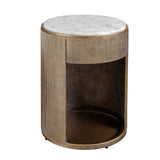 Libra Interiors Belvedere Bedside Table - Aged Gold