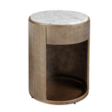 Libra Interiors Belvedere Bedside Table - Aged Gold