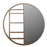 Libra Interiors Belvedere Shelving Mirror Large - Aged Gold