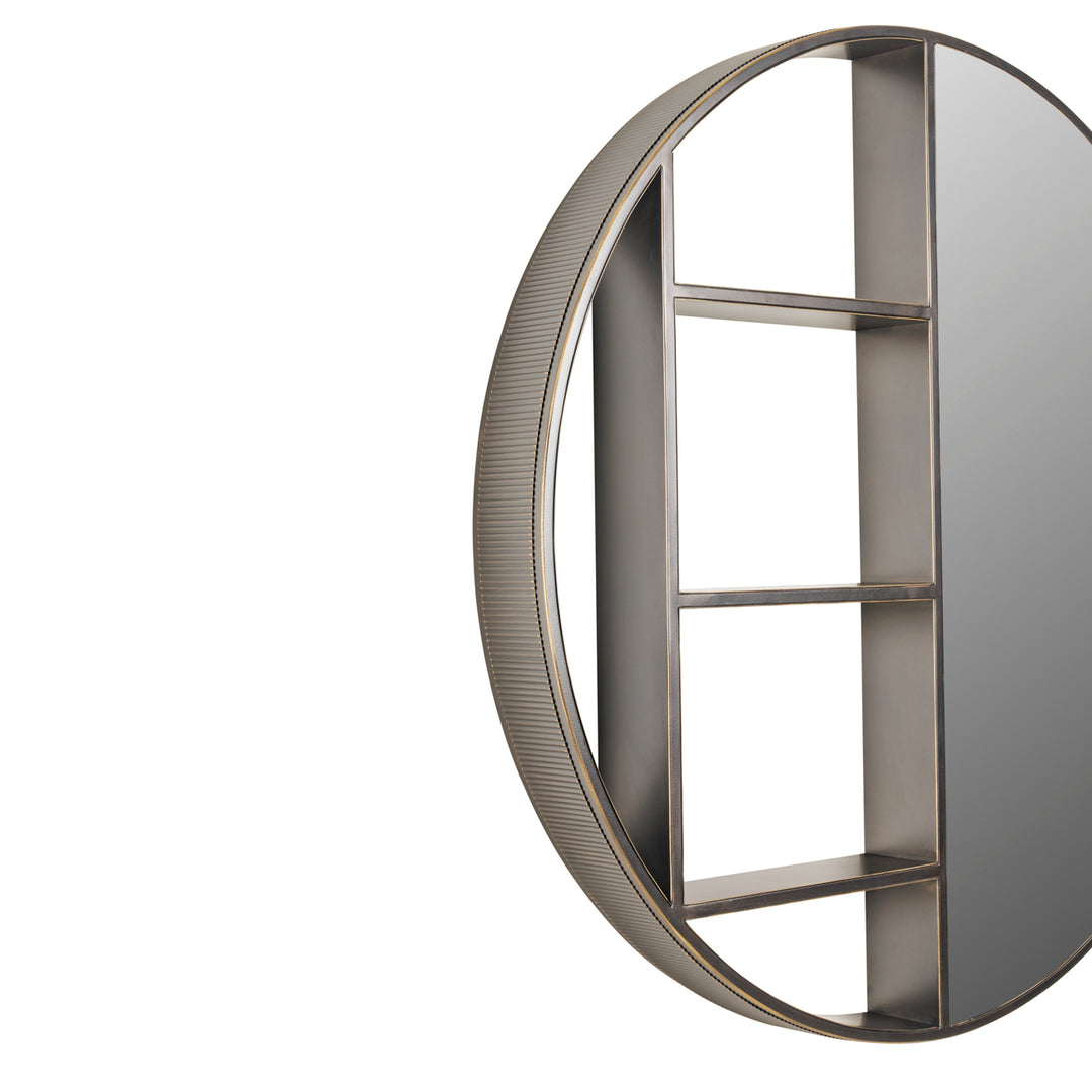 Libra Interiors Belvedere Shelving Mirror - Black