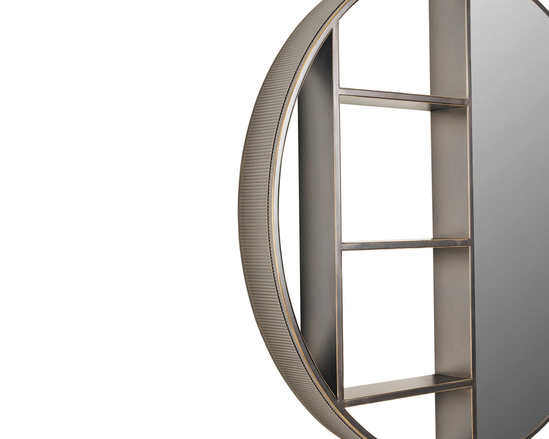 Libra Interiors Belvedere Shelving Mirror - Black