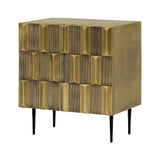 Libra Interiors Verano 2 Door Cabinet - Antique Brass