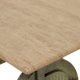 Libra Interiors Kelsie Travertine Rectangular Dining Table