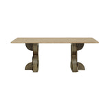 Libra Interiors Kelsie Travertine Rectangular Dining Table