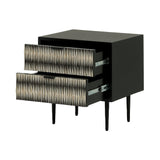 Libra Interiors Imperia Bone Inlay Bedside Table