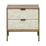 Libra Interiors Nerida Bone Inlay Bedside Table