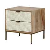 Libra Interiors Nerida Bone Inlay Bedside Table
