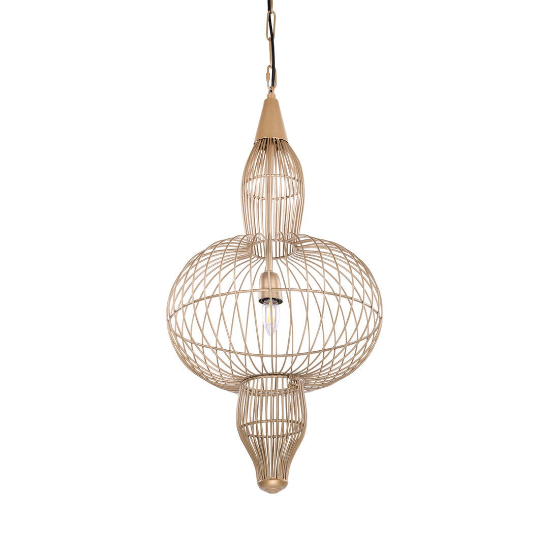 Libra Interiors Mira Orb Wire Pendant Light - Gold