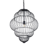 Libra Interiors Mira Tiered Cloud Wire Pendant Light - Black