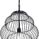 Libra Interiors Mira Tiered Cloud Wire Pendant Light - Black