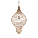 Libra Interiors Mira Teardrop Wire Pendant Light - Gold