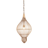 Libra Interiors Mira Teardrop Wire Pendant Light - Gold