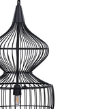 Libra Interiors Mira Hourglass Wire Pendant Light - Black