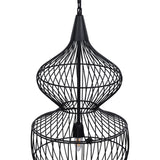 Libra Interiors Mira Hourglass Wire Pendant Light - Black