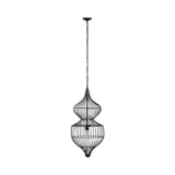 Libra Interiors Mira Hourglass Wire Pendant Light - Black