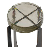 Libra Interiors Glenthorpe Brick Glass Accent Table