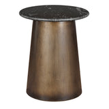 Libra Interiors Newton Marble Top Crescent Side Table