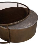 Libra Interiors Belvedere Set of 2 Nesting Coffee Tables - Royal Gold