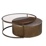Libra Interiors Belvedere Set of 2 Nesting Coffee Tables - Royal Gold