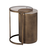 Libra Interiors Belvedere Set of 2 Nesting Side Tables - Royal Gold