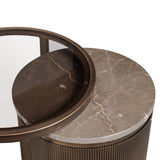 Libra Interiors Belvedere Set of 2 Nesting Side Tables - Royal Gold