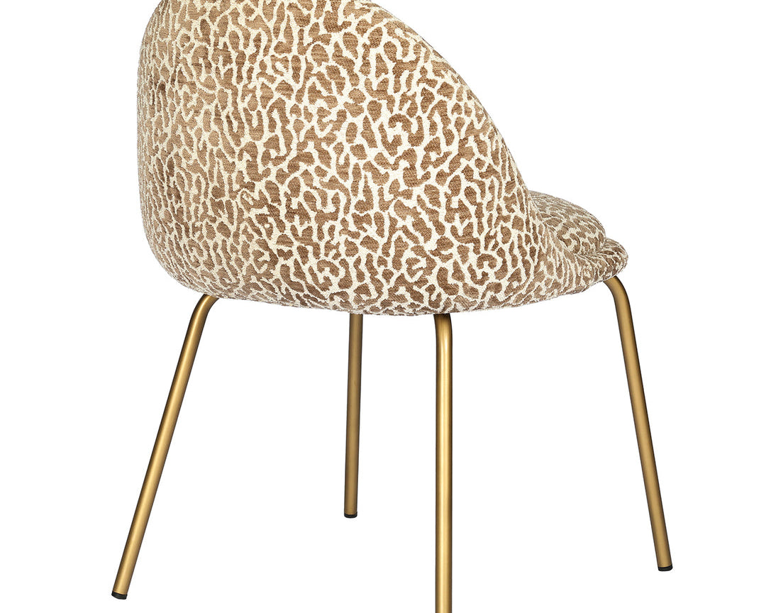 Libra Interiors Lanta Set of 2 Animal Jacquard Dining Chairs