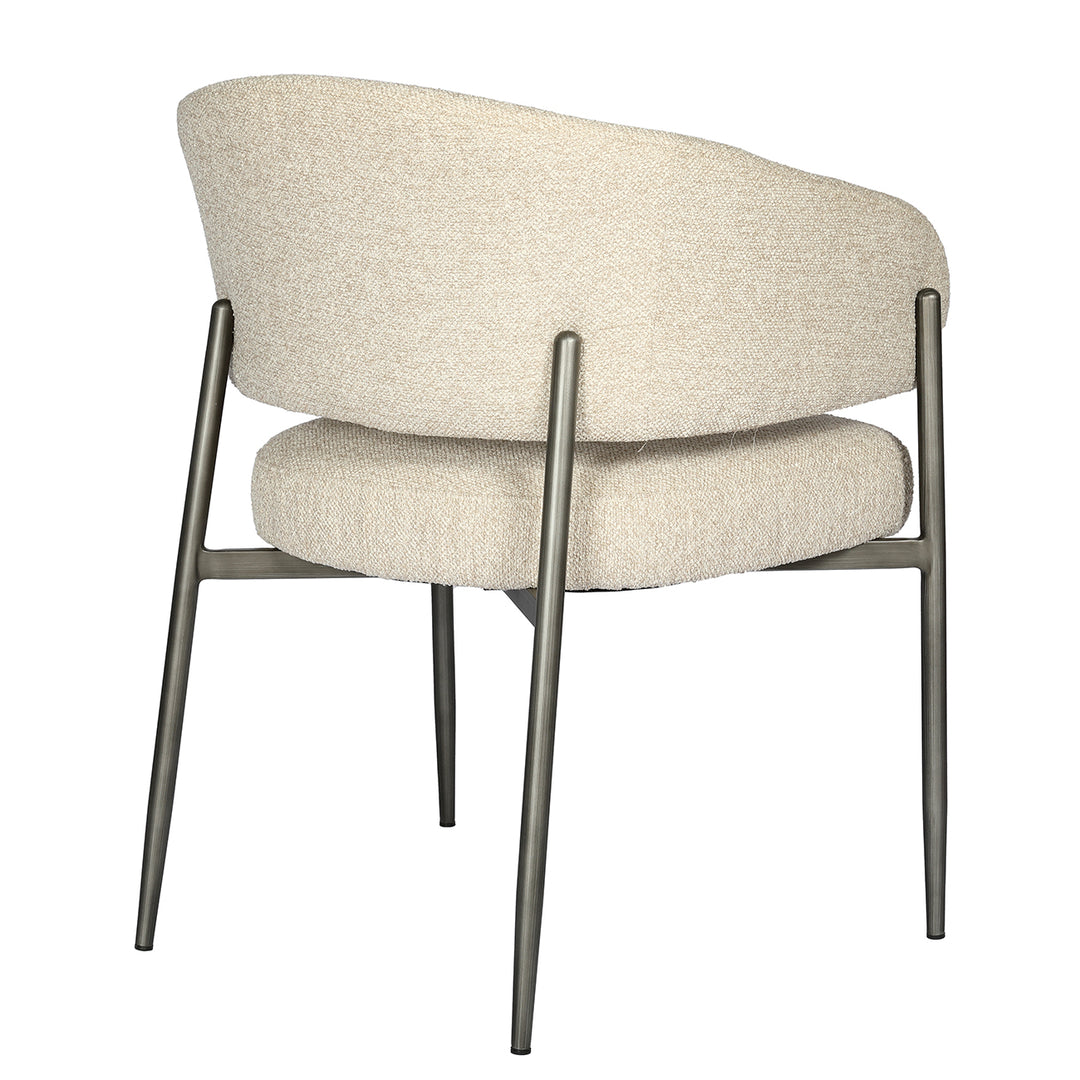 Libra Interiors Holmes Boucle Upholstered Dining Chair - Cream