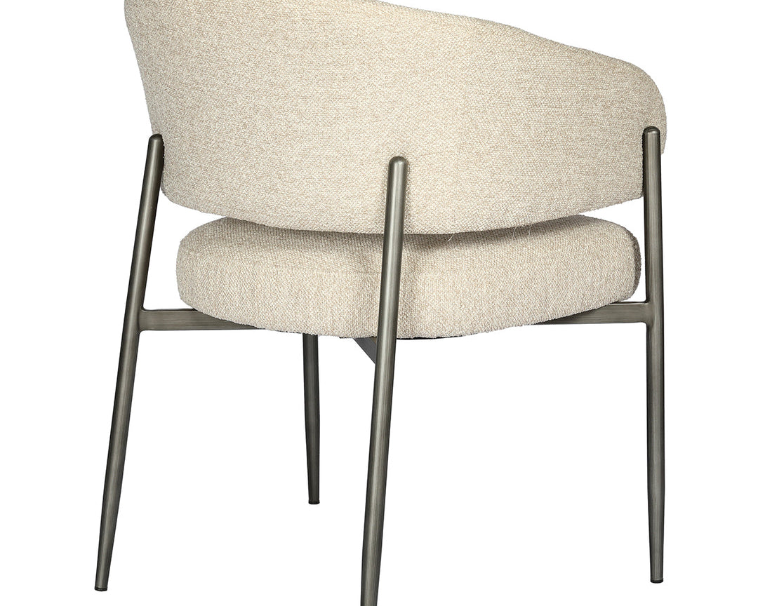 Libra Interiors Holmes Boucle Upholstered Dining Chair - Cream